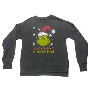 The Grinch Christmas‎ Sweatshirt Womens Size XS MERRY GRINCHMAS Graphic Crewneck